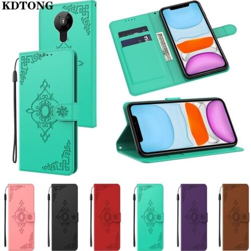 Flip Phone Case for Nokia 7.2 5.3 3.4 3.2 2.4 2.3 Funda Embossed Leather Card Slot Wallet Stand Heavy Duty Protection Cover Capa