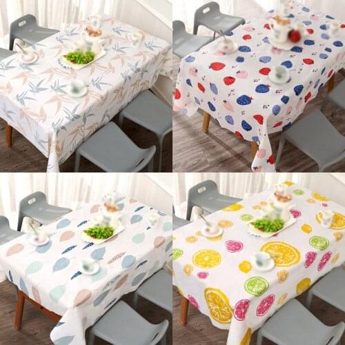 Decorative Table Cloth Waterproof Tablecloths Dining Table Cover PVC Oil-proof Disposable Tablecloth Byetee Dining Table Cover