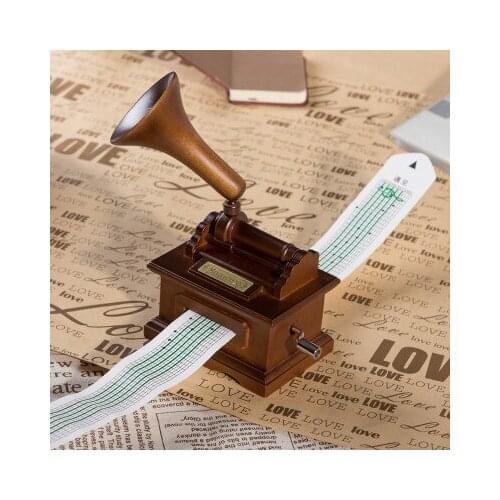 DIY wooden hand-rolled paper tape music box composing music box for childrens Valentines Day birthday gift home decoration