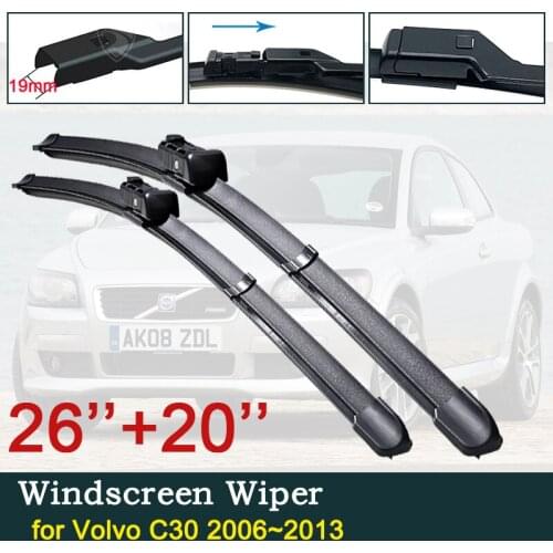 For Volvo C30 2006~2013 Front Windscreen Windshield Wipers Car Wiper Blade Car Accessories 2007 2008 2009 2010 2011 2012