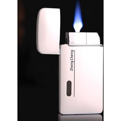 Gas Windproof Butane Metal Inflatable Lighter for Smoking Men Flint BBQ Cigarette and Ciagr Powerful Fire Turbo Turch Encendedor