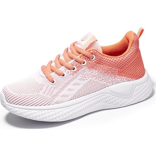 Fashion Women Vulcanized Shoes 2021 New Running Shoes Air Mesh Women Fly Weave Shoes Soft Outdoor Sneakers Women Athletic Shoes