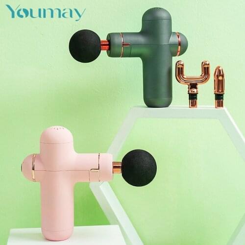 Youmay Muscle Massage Gun Neck Muscle Massager Mini Pocket Electric Pain Trainer Therapy for Body Massage Relaxation Pain Relief