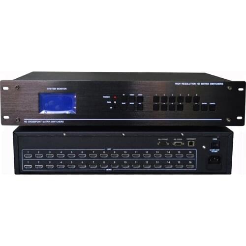Max. 16*16 HDMI Matrix Switch Switcher HDCP 1080P 3D Display Auto Loop RS232 IR Remote Control Scenes Plan