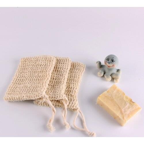 1 Pcs Natural Sisal Hemp Soap Bag Blister Ramie Mesh Soap Storage Bags Foam Maker Net Bags Foaming Easy Bubble Soap Holder