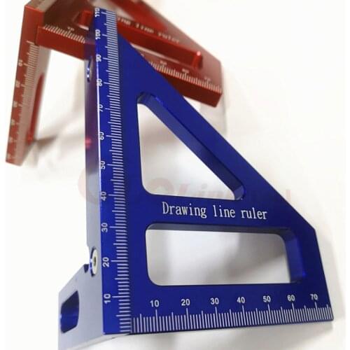 Multifunctional Angle Ruler 45 90 Degree Aluminum Alloy Accurate Woodworking Square Angle Ruler Marking Gauge Carpenter Tools