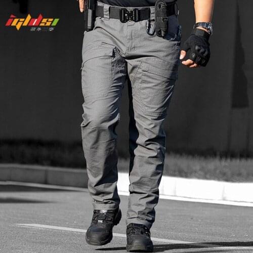 Mens Tactical Pants Waterproof Wear-Resistant SWAT Combat Military Long Trousers Male Multi-Pockets Climbing Joggers Cargo Pant