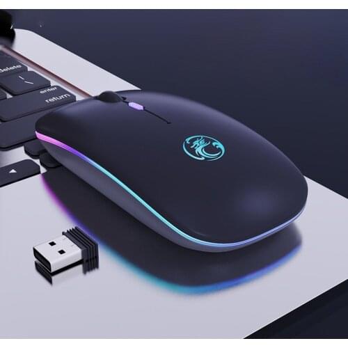 Wireless Mouse Bluetooth-compatible RGB Rechargeable Mouse Wireless Computer Silent Mause LED Backlit Ergonomic Gaming Mouse