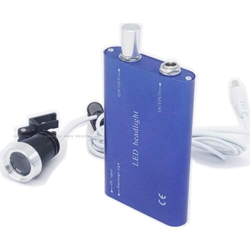 2016 New Arrival 1 pcs x Portable LED Headlight Lamp Blue for Dental Lab Surgical Medical loupes glass