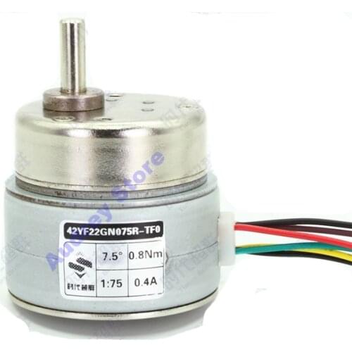 DC12V 0.4A 0.8Nm 7.5 degree 42YF22GN075R-TF0 Permanent magnet gear Decelerate stepper motor Reduction ratio 1:75