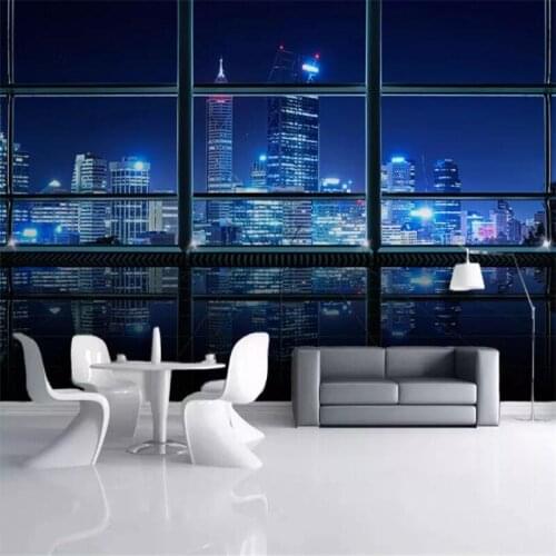 Dropship Fatman 3d Photo Wallpaper Urban Night Landscape Wall Papers Home Decor Living Room Mural Wallpaper Papel De