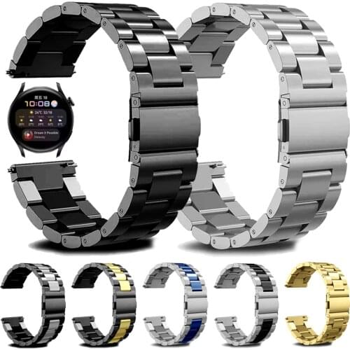 20mm 22mm Metal Stainless Steel Watchband for HUAWEI Watch 2 3 Pro Wrist Strap for HUAWEI GT 2 46/42mm/GT2e Watch Bracelet Band