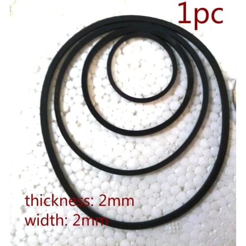 1pc 2mm thickness square transmission rubber drive belt for DVD LD walkman repeater cassette deck audio tape recorder turntable