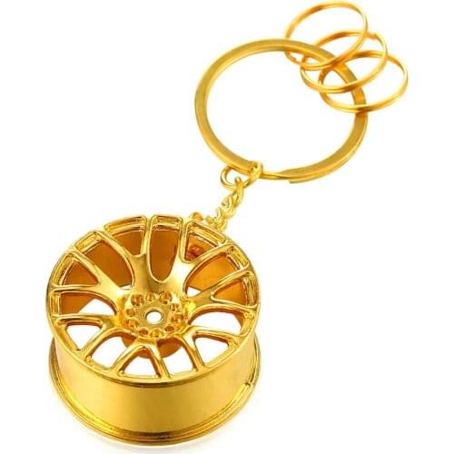 Key holder luxury BBS wheels car keychain rings Gold/Silver Color high quality men key holder metal key rings K23Y