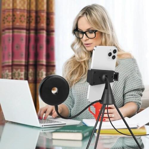 Mobile Phone Tripod with Fill Light 3 Colors Dimmable,Phone Holder Tripod Stand with Fill Light Remote Control Support Live