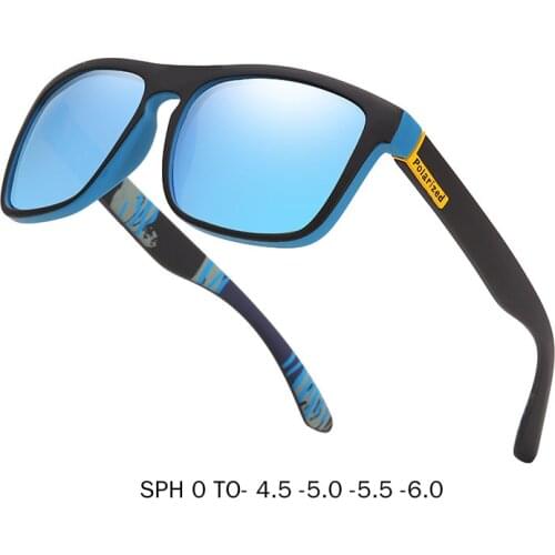 Myopia Sunglasses Diopter Oversize Prescription Blue Red Polarized Sun Glasses for Nearsighted Men Women SPH Myopic Shades NX