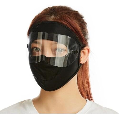 Visible Face Cover Sunproof with Goggles and Elastic Band Adjustable Outdoor Activity Supply JDH88