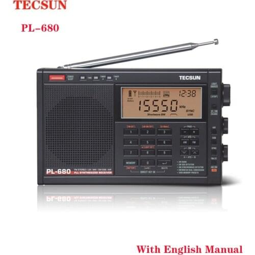 TECSUN PL-680 Stereo Radio Full Band Radio Receiver PLL SYNTHESIZED Receiver FM Stereo/LW/MW/SSB/AIR