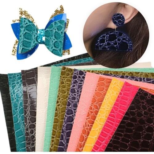 Bump Texture Stone Printed Synthetic Leather Faux Leather Fabric for Bows in Crafts,DIY Handmade Materials,1Yc8298