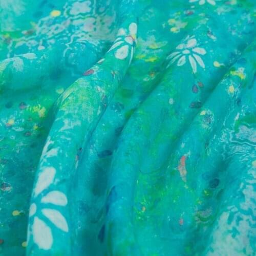 Natural Ramie fabric Flower printing tissu Customized fabrics for fashionable dresses and gowns dress material
