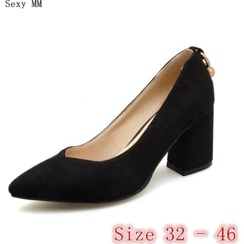 High Heels Women Pumps High Heel Shoes Stiletto Woman Party Wedding Shoes Kitten Heels Plus Size 32 33 - 40 41 42 43 44 45 46