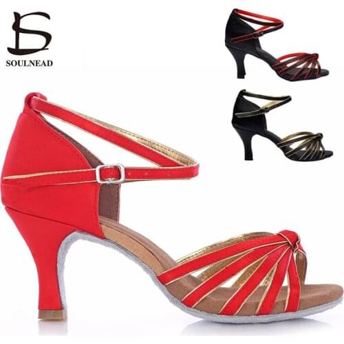 Professional Dance Shoes High Heels Women Latin Salsa Dance Shoes Soft Bottom 5/7cm Jazz Tango Ballroom Dancing Shoe For Ladies