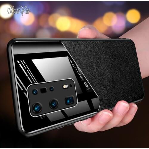 XUANYAO Original Luxury Metal Magnetic Leather Case For Huawei P20 P30 P40 Cover Silicone Soft Frame Ultra Slim P20 Lite P30 Pro