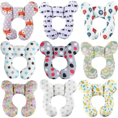 Protective Travel Car Seat Head And Neck Pillow Soft Neck Support Pillow Baby U-Shaped Headrest Head Protection Cushion Pillows
