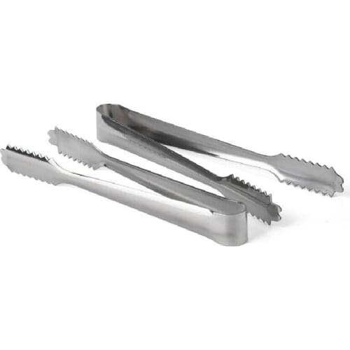 1pcs Stainless Steel Tongs For Barbecue Party Bar BBQ Clip Bread Food Ice Clamp Ice Tong Kitchen Tool