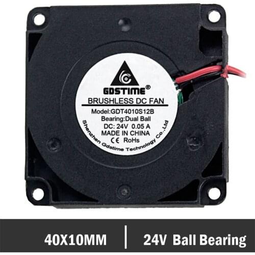 10PCS Gdstime 24V Ball Bearing 40mm 40mm x 40mm x 10mm Mini Blower Cooling Fan 4CM Turbo Blower for 3D Printer Parts