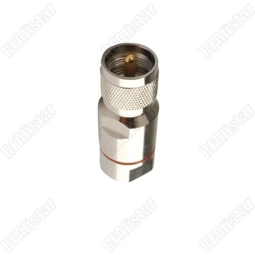 10 Pieces PL259 UHF Male Plug Clamp RF Coaxial Connector for Corrugated copper 1/2" Cable