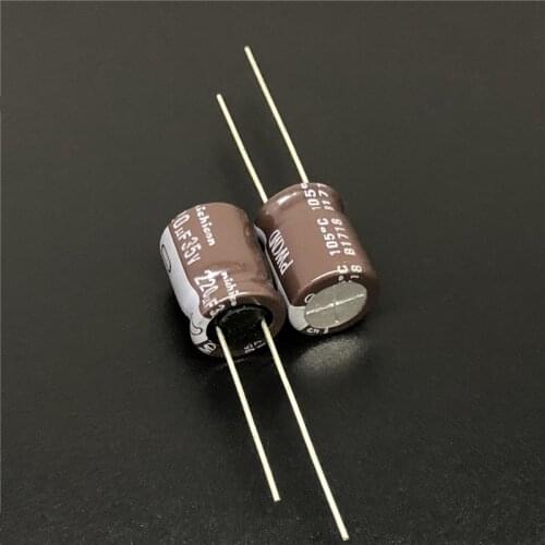 100pcs 220uF 35V NICHICON PW Series 10x12.5mm Low Impedance 35V220uF Aluminum Electrolytic capacitor