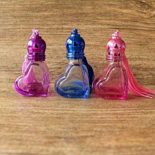 100pcs 5ML Cute Love Perfume Empty Bottle Roll On Glass Small Bottle Essential Oil Bottle F3328
