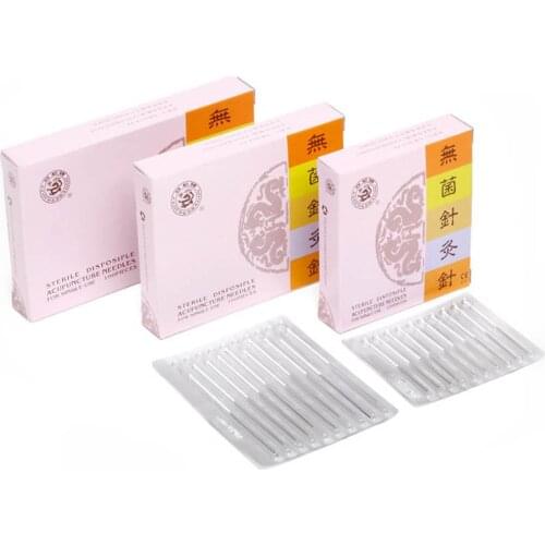 100 pieces/pack individual package disposable acupuncture needle silver handle Health care massage