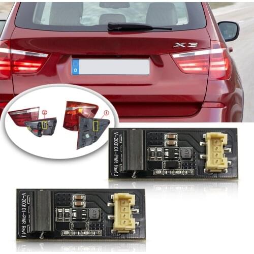 2Pcs Improved v2 Rear LED Tail Light Went Out Fix Circuit Board Chip For 11-17 BMW F25 X3 Taillight Driver Module B003809.2