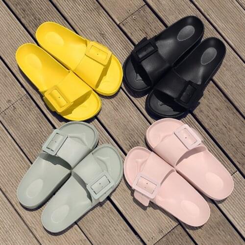 2021 Fashion sandals Adjustable Slip on Flat Sandals EVA Beach Shoes Adults single Buckle EVA Slippers Slides