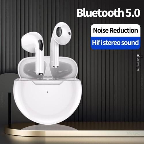 Air Pro 6 TWS Bluetooth Earphones Wireless Headphones With Mic Touch Control Sport Running Headset Mini Earbuds Earpiece