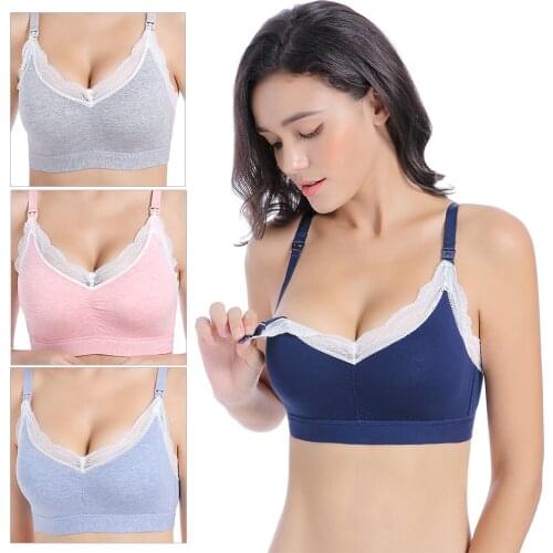 Nursing bra feeding pregnant mother bra sleep nursing bra sport underwear cotton women sexy maternity lingerie lace wire free