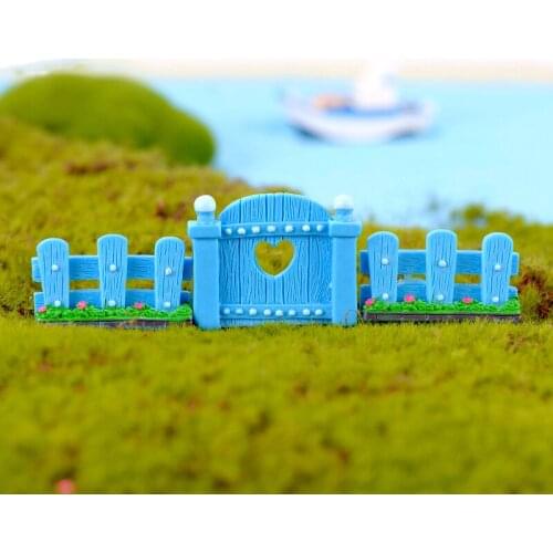 Micro-landscape Railings Decorative Mini Fairy Garden Cottage Landscape Wooden Style Fence Ornament DIY Resin Fence Craft