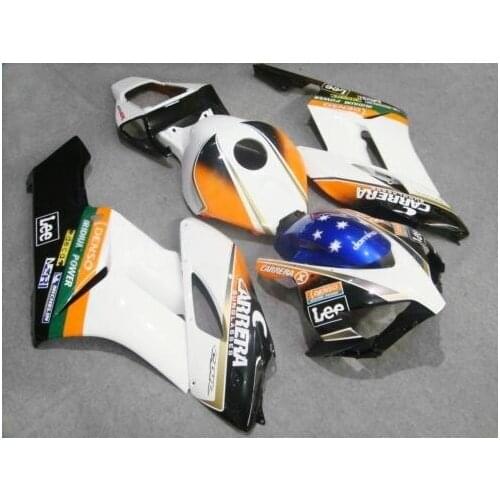 Dor-Black white orang blue Injection Fairing Body Work Frame Kit for CBR1000RR CBR 1000 CBR1000 RR 2004 2005