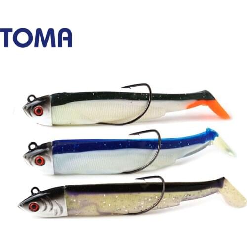 15g 30g JIG Head Soft Bait Texas Black Minnow with 2/0 Worm Hooks Swimbait Paddle Tail Fishing Baits Bass Lures Wobblers