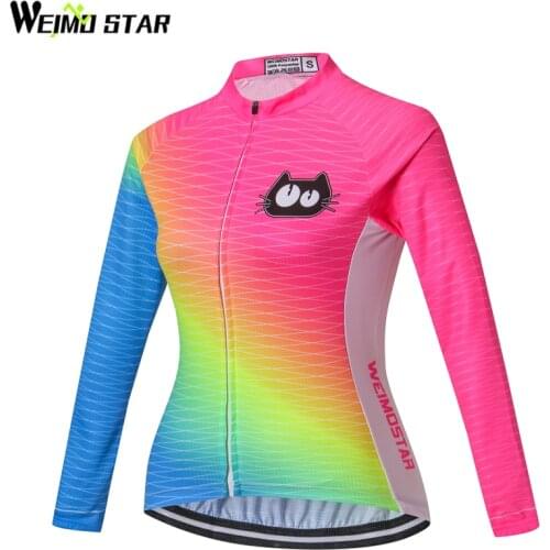 Weimostar Women Spring Autumn Team Cycling Jersey Ropa Ciclismo Sport Bike Jersey Tops Long Sleeves mtb Bicycle Cycling Clothing