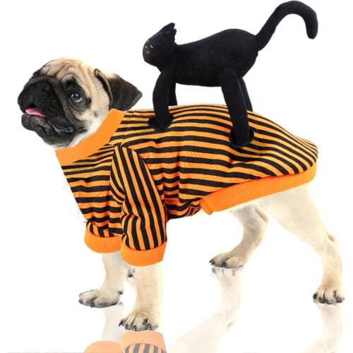 Dog Costume Winter Warm Cat Clothes Funny Black Cat standing Clothes Pet Party Cosplay Special Events Apparel Outfit