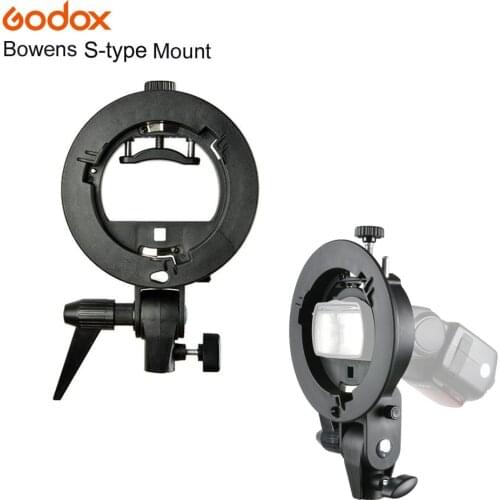 Godox S-Type Flash Bracket Bowens S Mount Holder Universal Type for Speedlite Flash Snoot Softbox Beauty Dish Honeycomb Umbrella