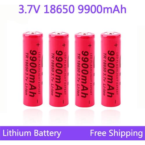 18650 battery 9900mAh 3.7V Lithium battery rechargeable for flashlight toys