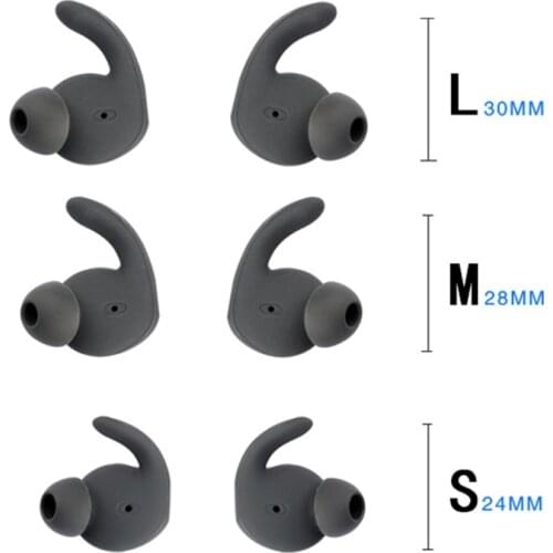 Earbud Cover In-Ear Tips Soft Silicone Skin Ear Hook Buds Replacement for Hua-wei xSport/Honor AM61 Sport Bluetooth Headset 6Pcs