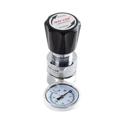 Single stage 500 psi pressure regulator with one gauge for special gas