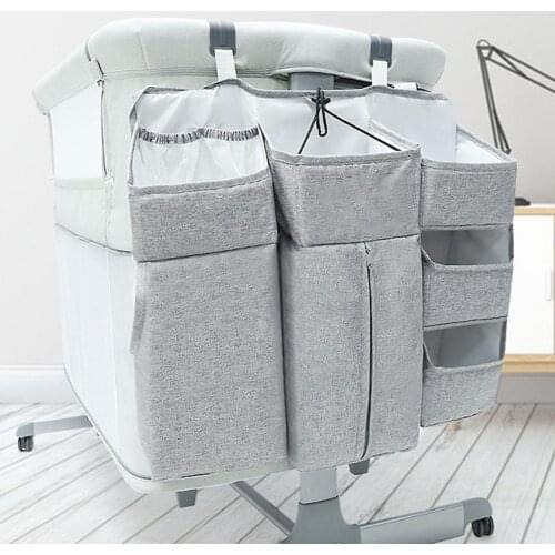 Baby Bed Organizer Hanging Bags For Newborn Crib Diaper Storage Bags Baby Care Organizer Infant Bedding Nursing Bags Essentials