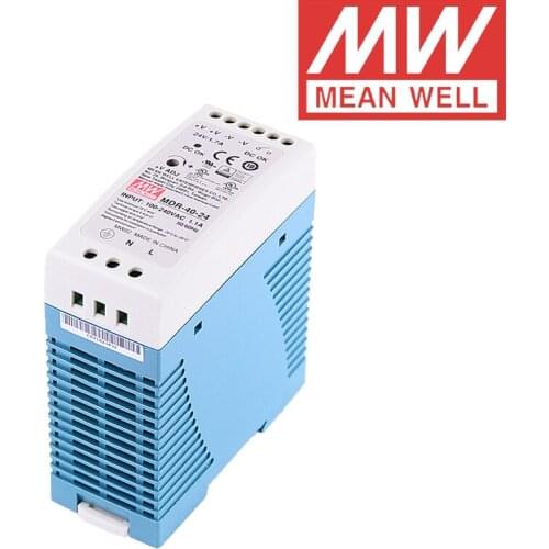 Original Mean Well MDR-40-24 DC 24V 1.7A 40.8W meanwell Single Output Industrial DIN Rail Power Supply