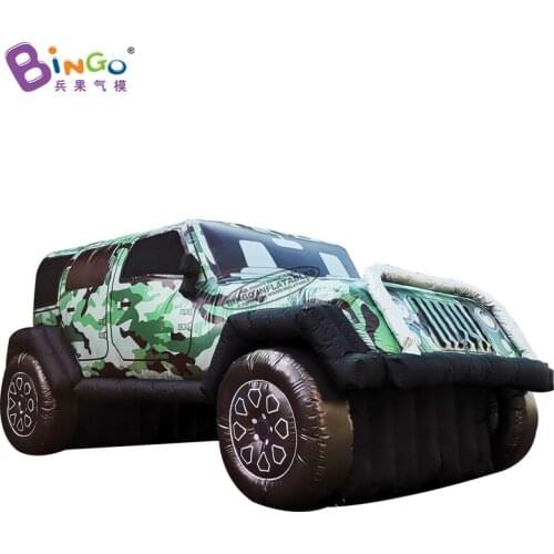 Personalized 4.8x2.5x2 Meters Giant Inflatable Camouflage Jeep Model For Event Showing - BG-M0123